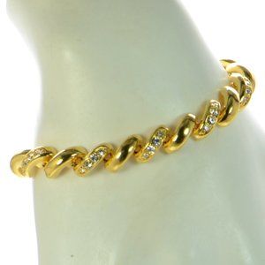 Joan Rivers Polished Gold With CZ San Marco Bracelet